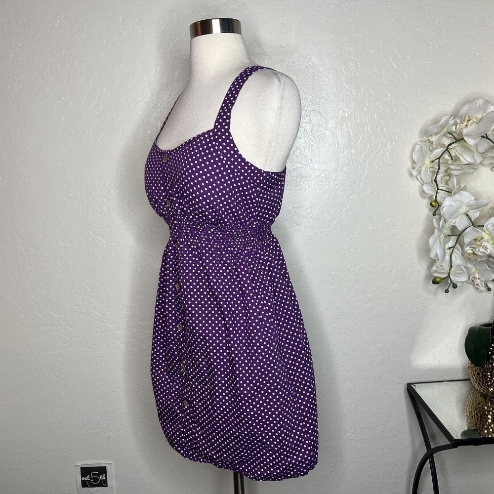 Rhapsody purple polkadot mini sundress M - Picture 4 of 5